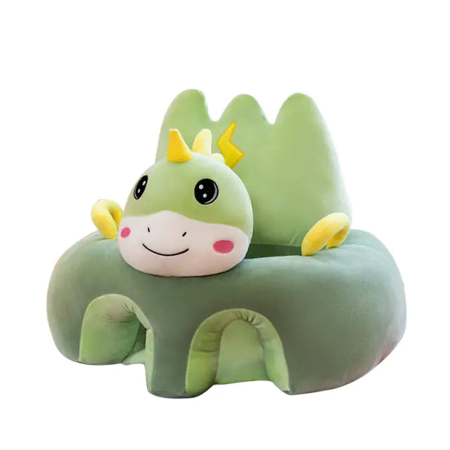 Plush Animal Baby Learning Seat – Doll Plush Infant Floor Chair with Back Support | Sit Me Up Sofa for Babies 3+ Months, Toddler Plush Animal Chair