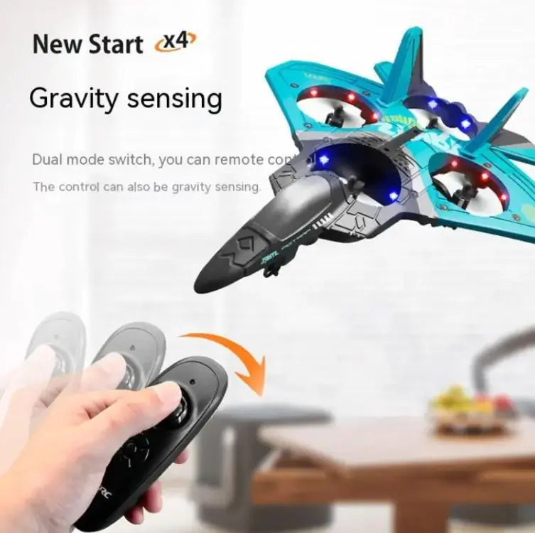 Children's RC V17 Fighter Jet – Drop-Resistant Foam Glider Stunt Toy