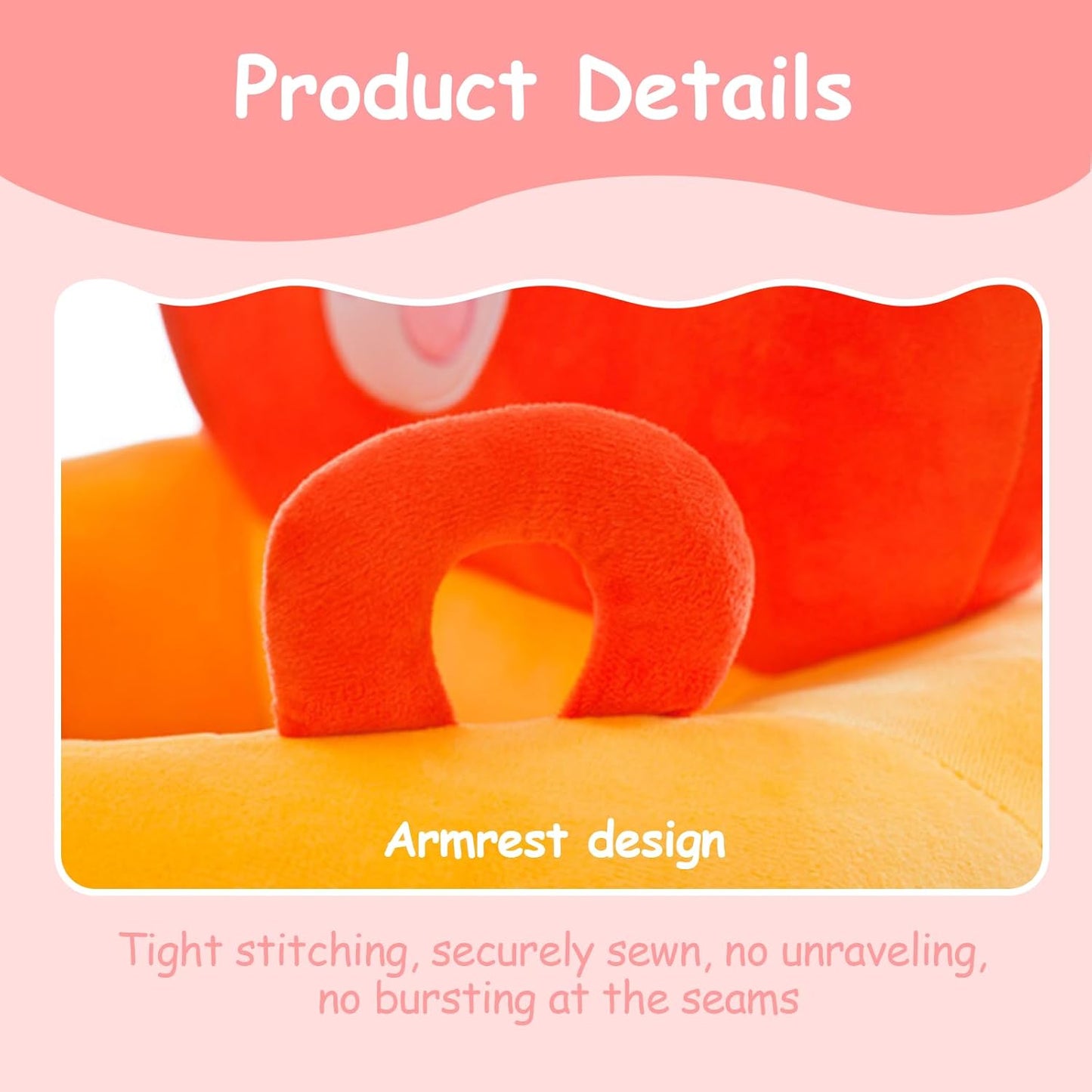 Plush Animal Baby Learning Seat – Doll Plush Infant Floor Chair with Back Support | Sit Me Up Sofa for Babies 3+ Months, Toddler Plush Animal Chair