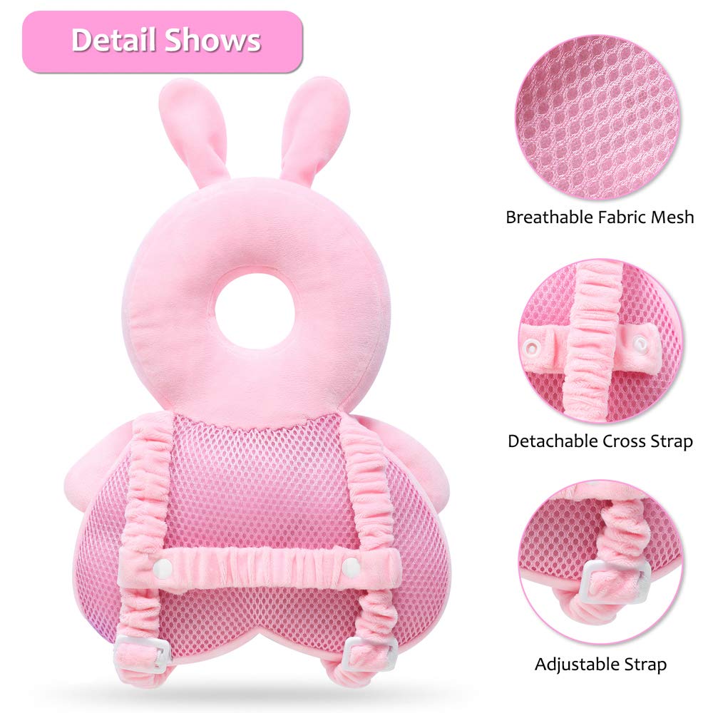 Baby Head Protection Pillow Backpack – Adjustable Safety Pad for Toddlers (6M–3Y), Breathable & Fall Alert