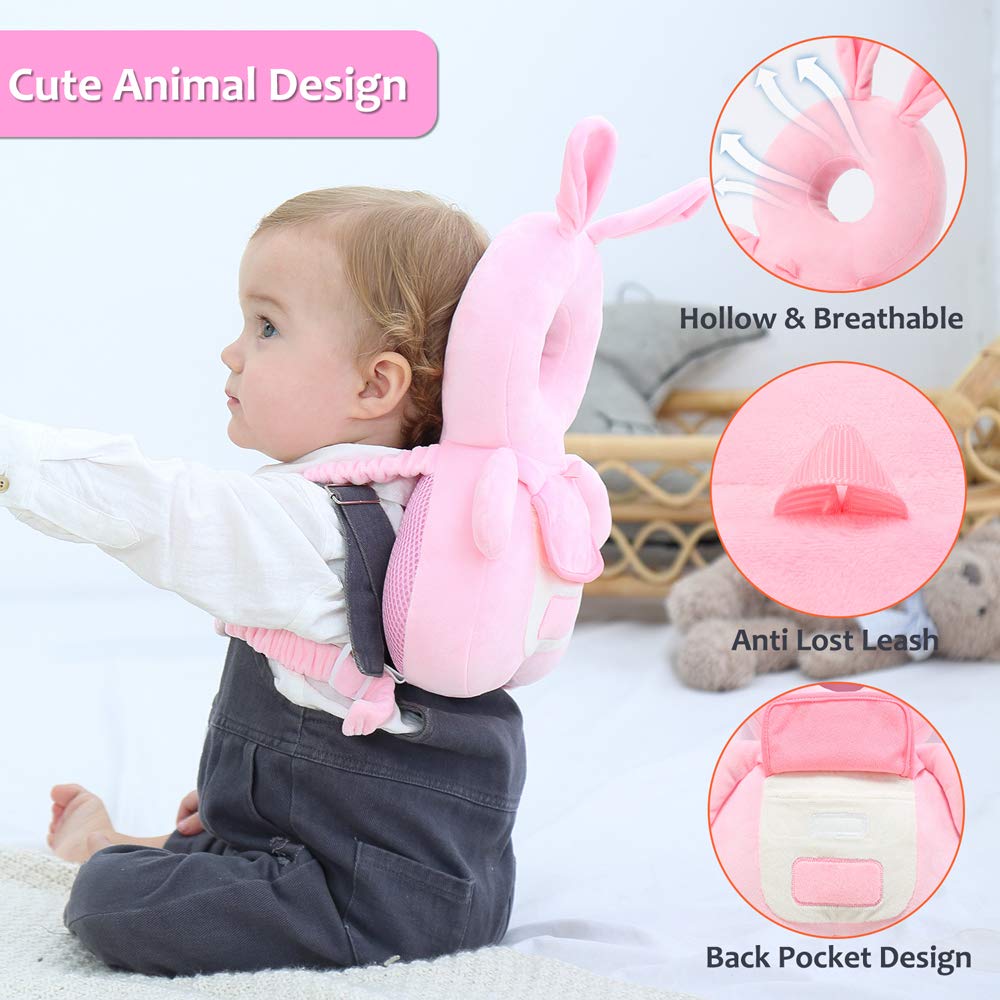 Baby Head Protection Pillow Backpack – Adjustable Safety Pad for Toddlers (6M–3Y), Breathable & Fall Alert