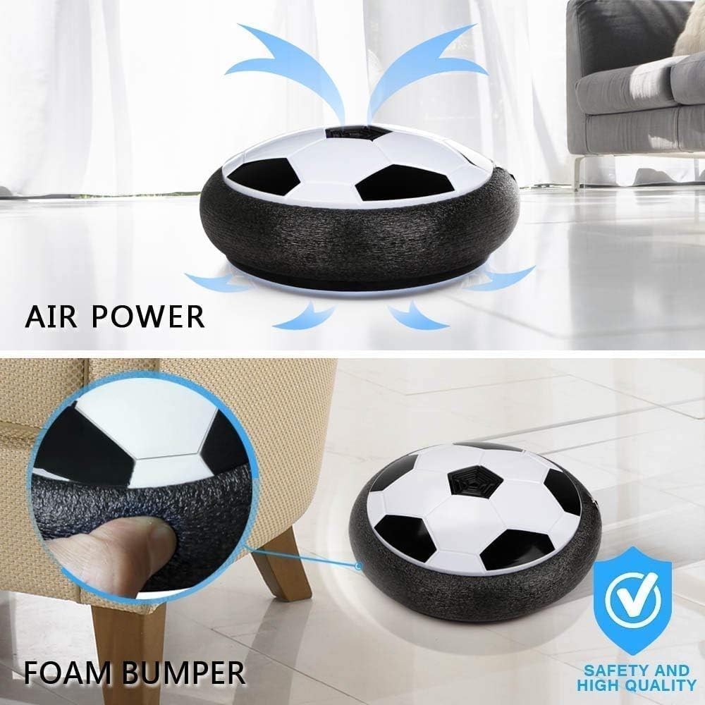 Rechargeable LED Hover Soccer Ball – Air Floating Football with Lights, Music & Soft Foam Bumper