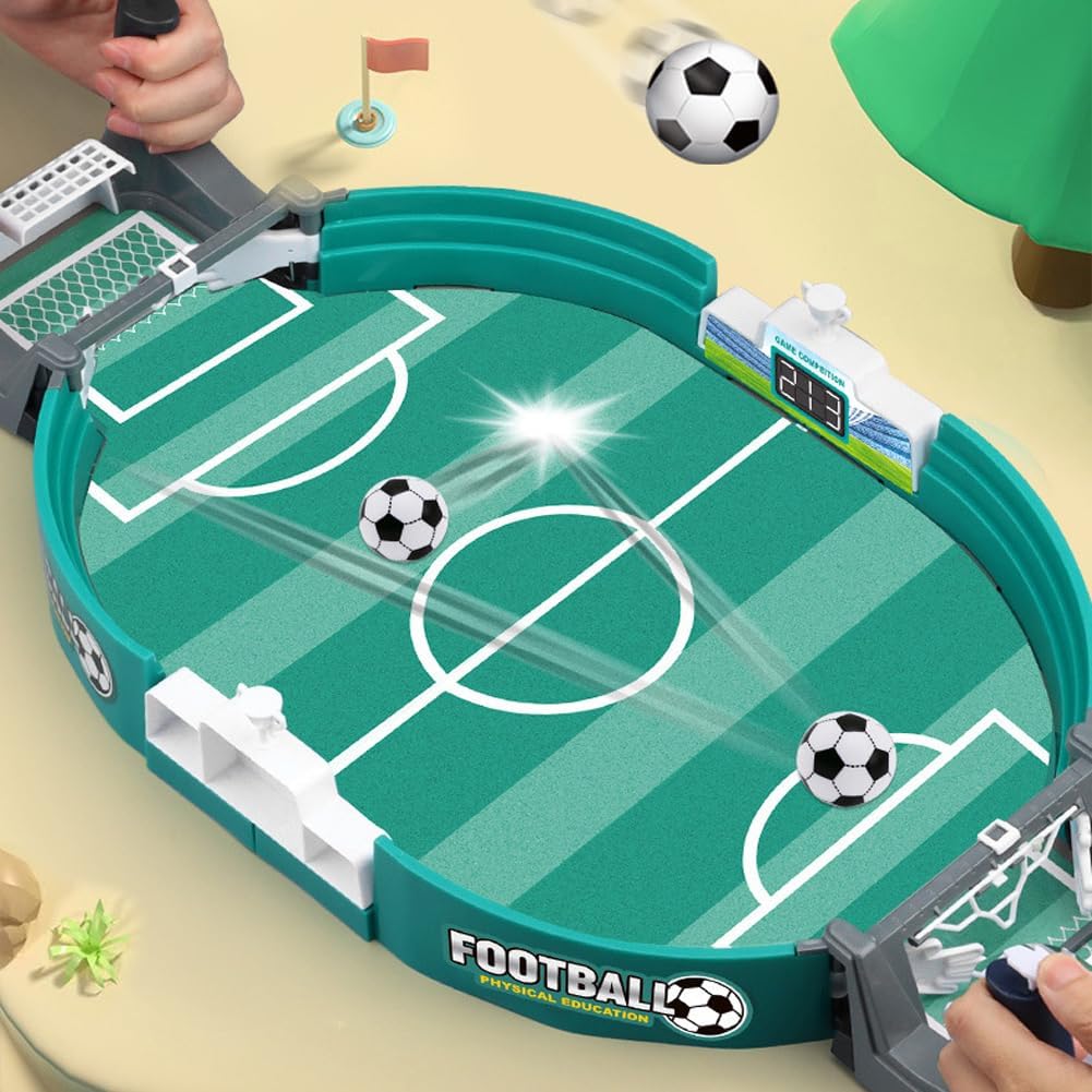 Mini Tabletop Football & Pinball Arcade Game – Interactive Soccer Toy for Kids, Parties & Family Fun