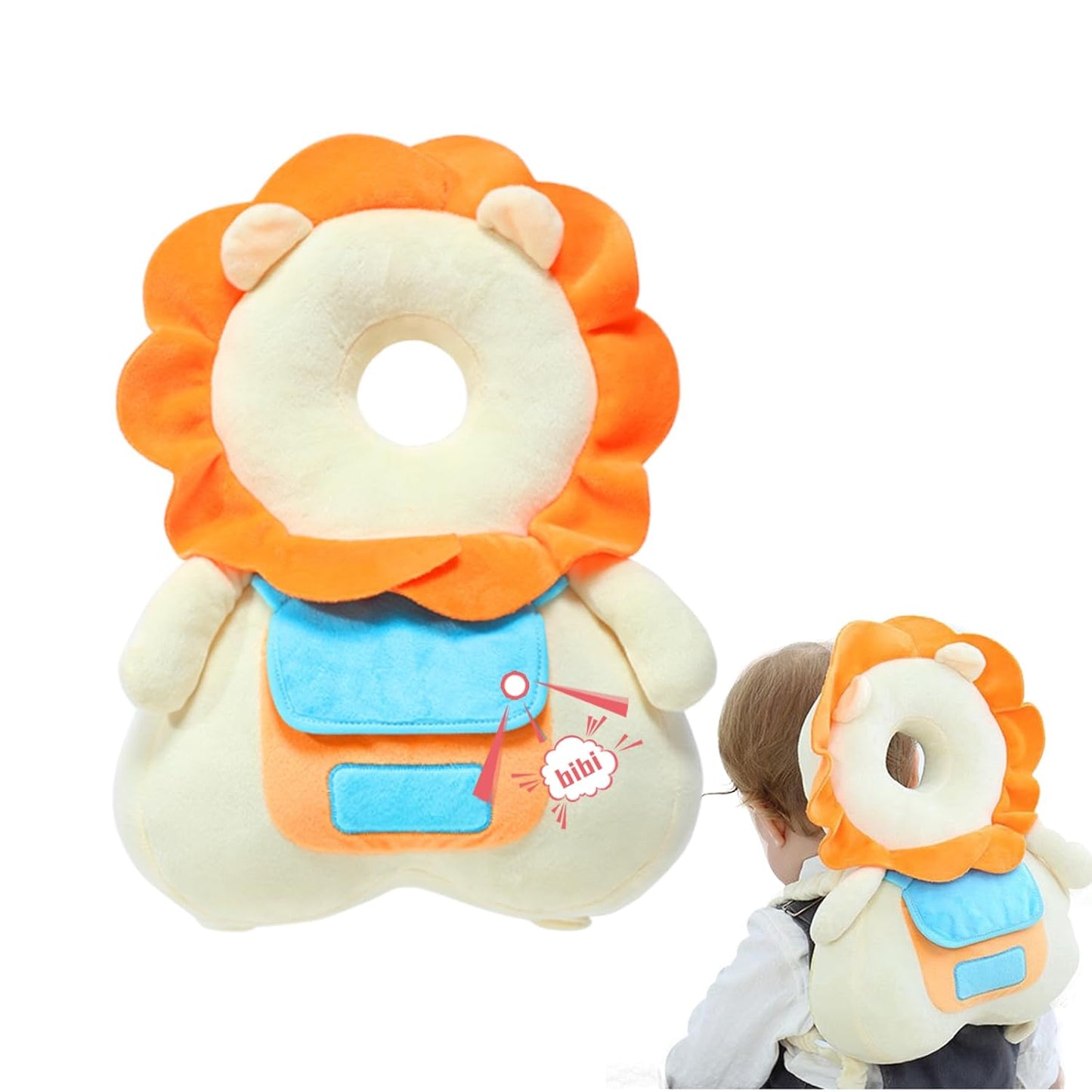 Baby Head Protection Pillow Backpack – Adjustable Safety Pad for Toddlers (6M–3Y), Breathable & Fall Alert