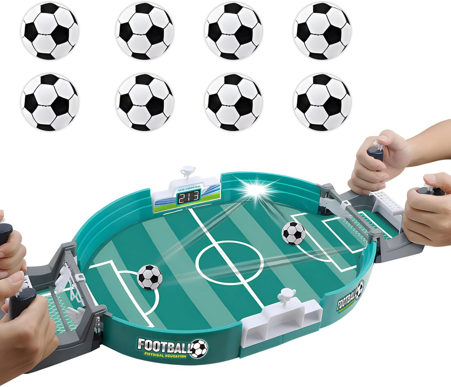 Mini Tabletop Football & Pinball Arcade Game – Interactive Soccer Toy for Kids, Parties & Family Fun