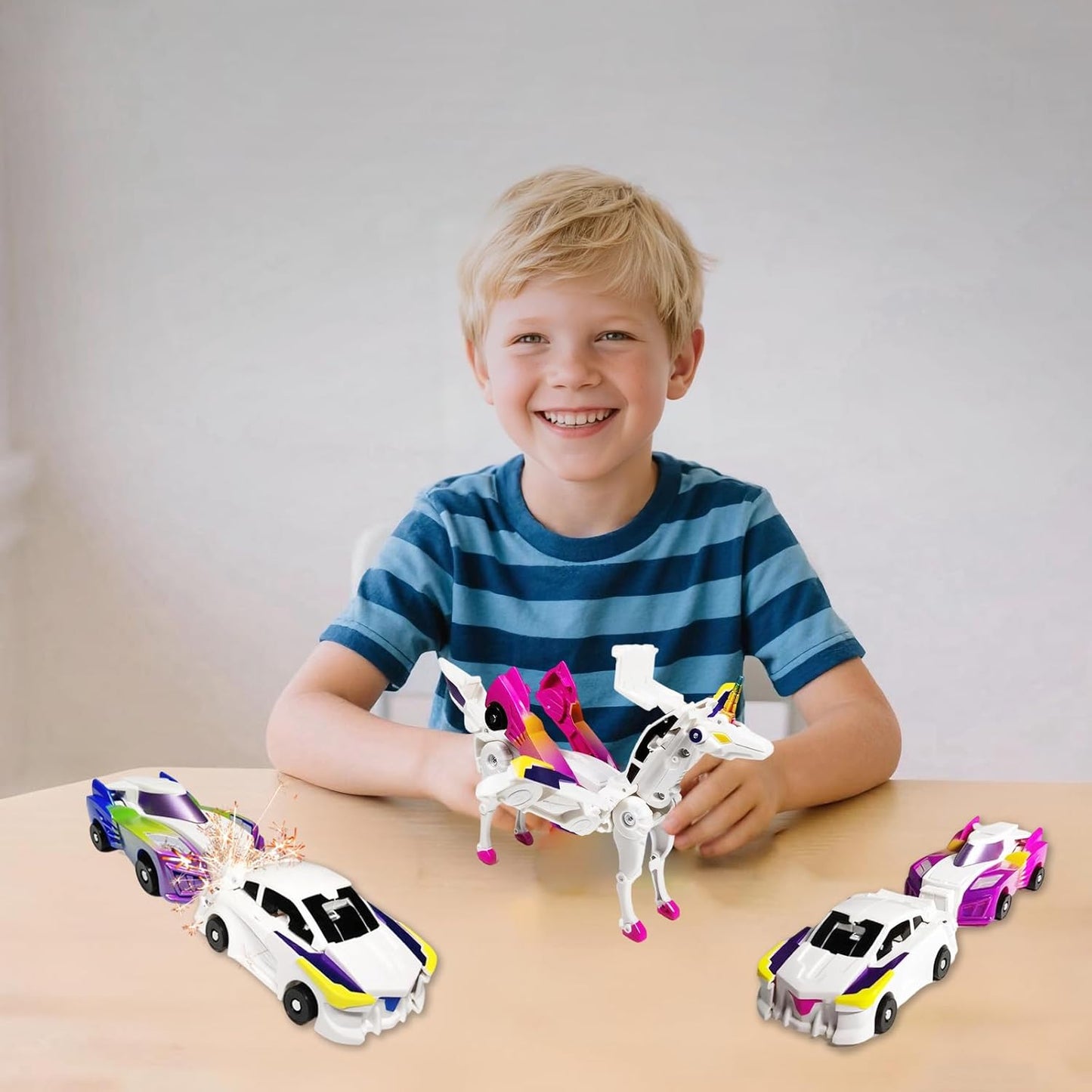 2 in 1 Unicorn Car Figurines – Magical Magnetic Transformation Toy for Kids Ages 4–6