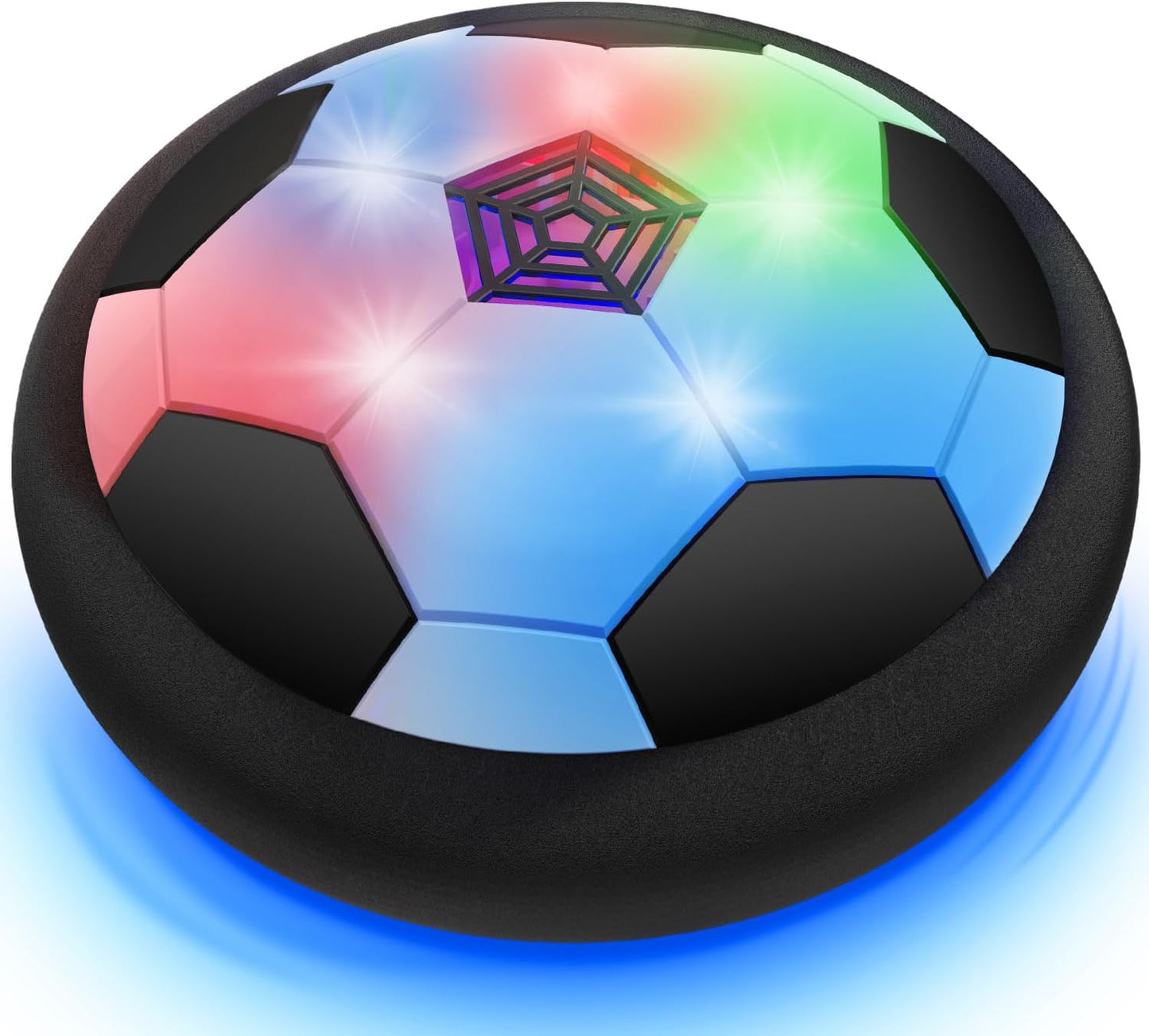 Rechargeable LED Hover Soccer Ball – Air Floating Football with Lights, Music & Soft Foam Bumper