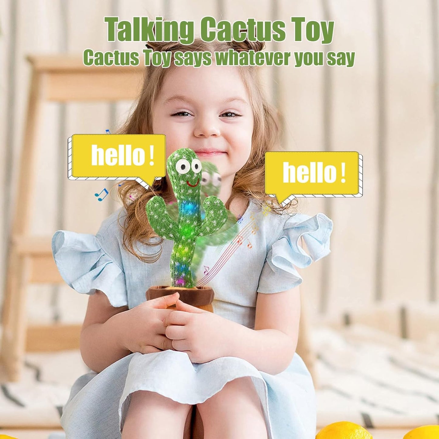 Dancing Cactus Plush Toy – Talking & Singing Fun Gift for Kids and Adults (Single)