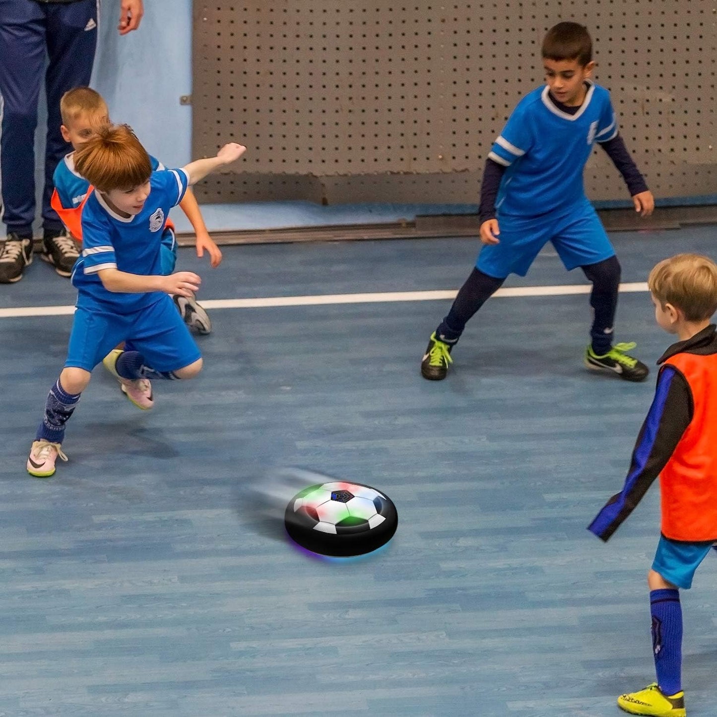 Rechargeable LED Hover Soccer Ball – Air Floating Football with Lights, Music & Soft Foam Bumper