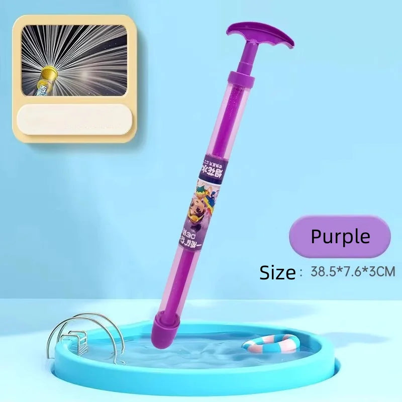 Firework Water Spray Gun – Pull-Out Water Guns in Fireworks Style, Fun Water Spray Toys for Parties, Concerts, Water Festivals, Pool Parties, and Family Gatherings (Blue, Pink, Purple, Yellow)