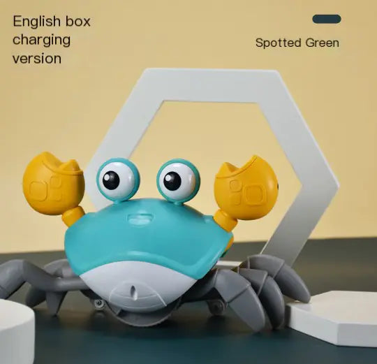 Crawling Crab Baby Toy: Interactive Fun with Lights, Music, and Obstacle Avoidance Sensors for Toddlers