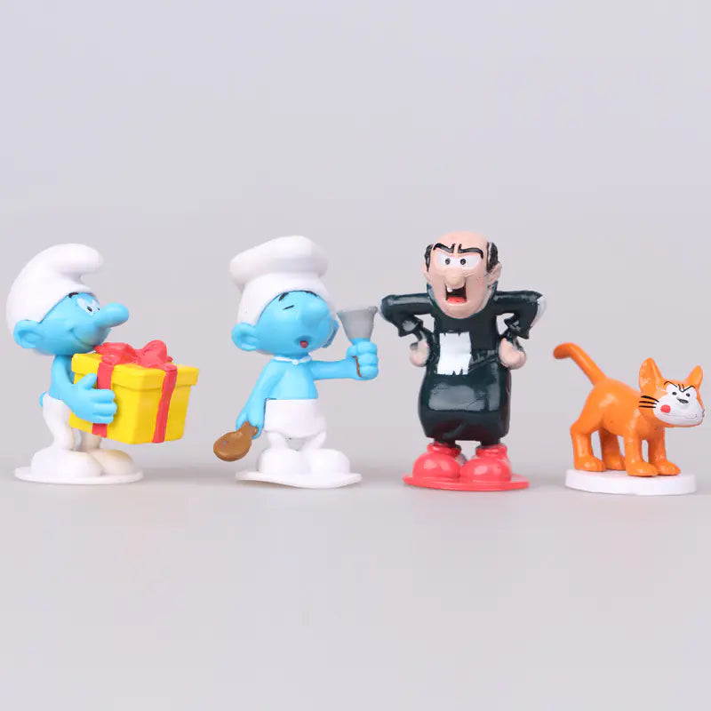 Smurf Figurines Set of 12 – Deluxe Cake Toppers & Party Favor Decorations Featuring Baby Smurf, Smurfette, Brainy Smurf, Gargamel, Azrael & More