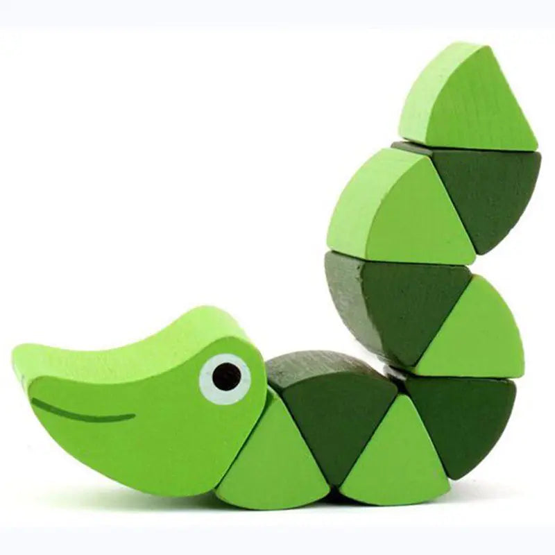 Wooden Colorful Caterpillar Toy – Montessori Learning Fun 🐛🌈