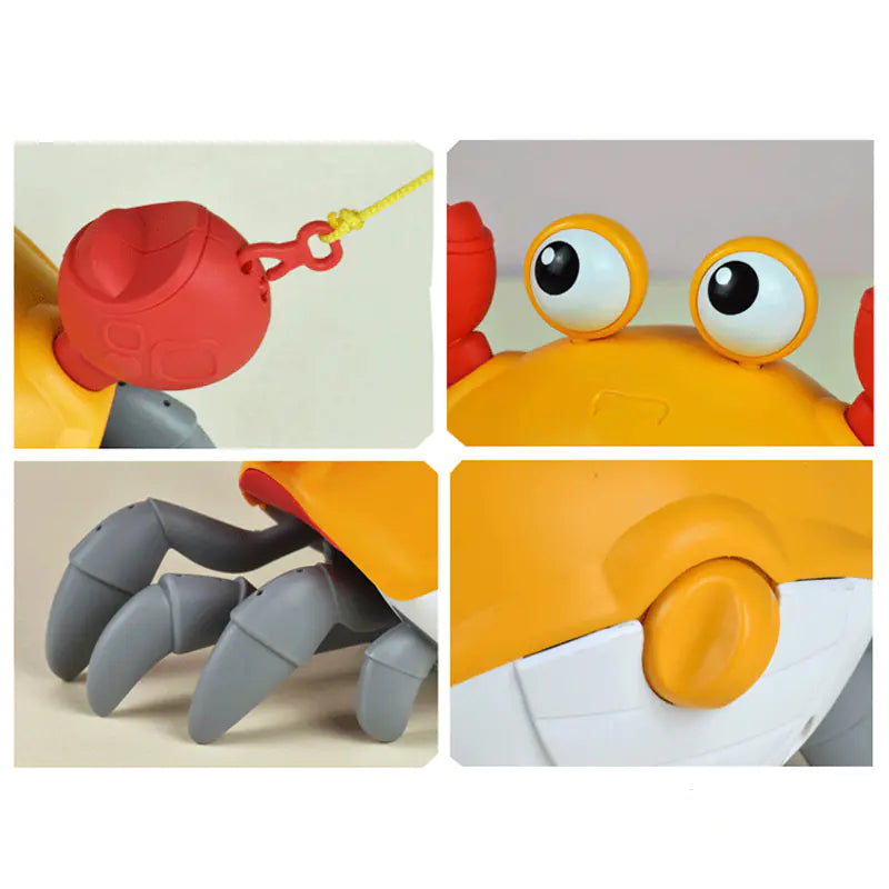 Crawling Crab Baby Toy: Interactive Fun with Lights, Music, and Obstacle Avoidance Sensors for Toddlers
