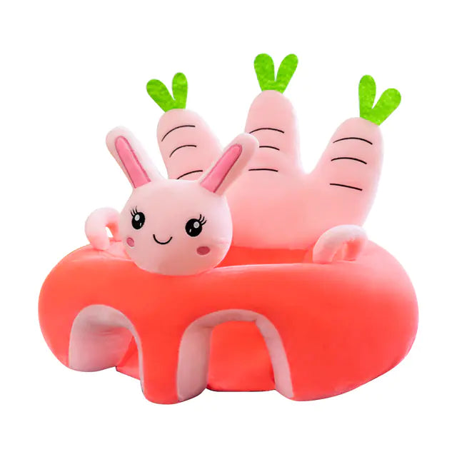 Plush Animal Baby Learning Seat – Doll Plush Infant Floor Chair with Back Support | Sit Me Up Sofa for Babies 3+ Months, Toddler Plush Animal Chair