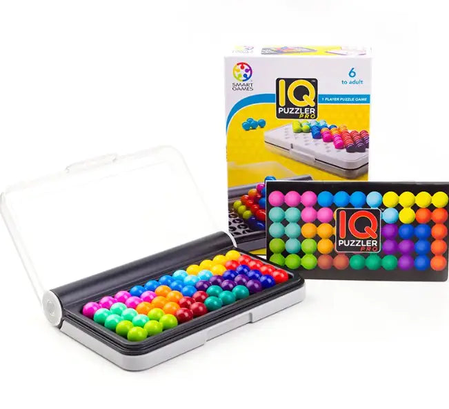SmartGames IQ Puzzler Pro – Travel Brain Game for Kids & Adults | Cognitive Skill-Building Puzzle, 120 Challenges in Compact Case, Ages 6+