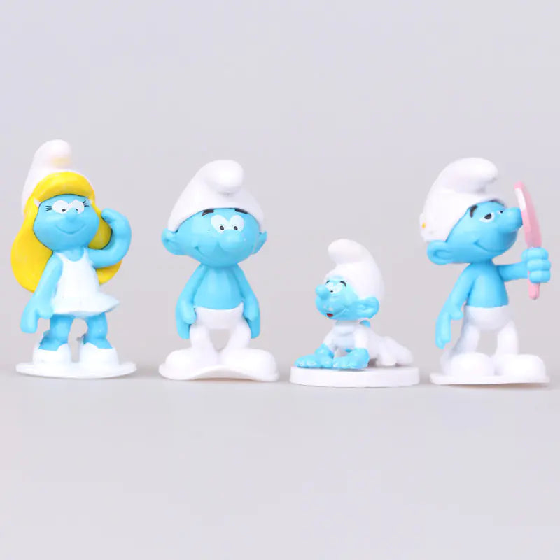 Smurf Figurines Set of 12 – Deluxe Cake Toppers & Party Favor Decorations Featuring Baby Smurf, Smurfette, Brainy Smurf, Gargamel, Azrael & More