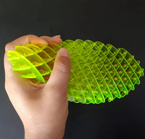 Wiggly Worm Stress Relief Toy – Squeeze, Stretch & Relax | Green Sensory Fidget for Kids & Adults