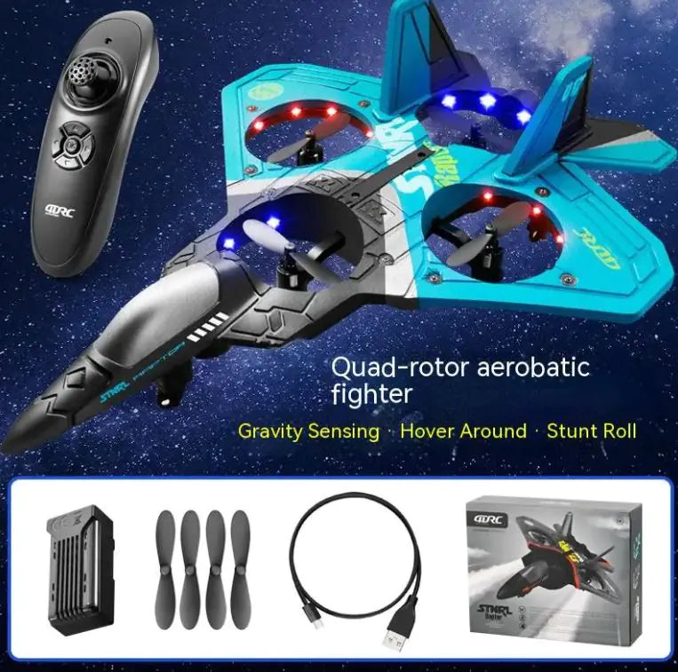 Children's RC V17 Fighter Jet – Drop-Resistant Foam Glider Stunt Toy