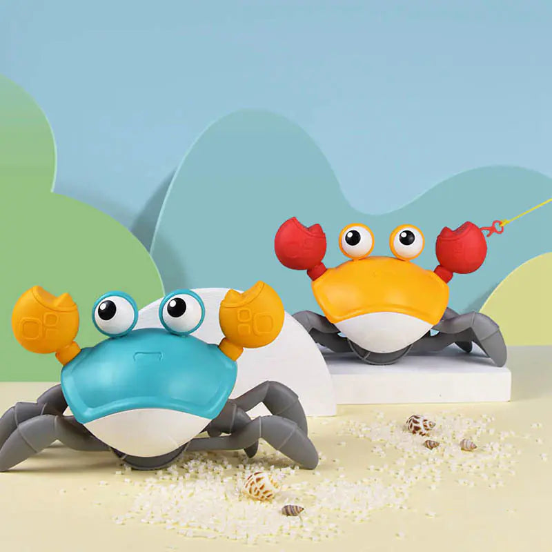 Crawling Crab Baby Toy: Interactive Fun with Lights, Music, and Obstacle Avoidance Sensors for Toddlers