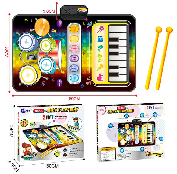2-in-1 Multifunctional Drum Kit – Interactive Musical Toy for Kids