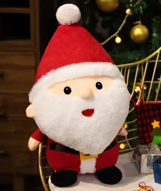 Christmas Plush Toy – Cute Santa & Snowman Dolls for Kids and Holiday Decoration & Gift