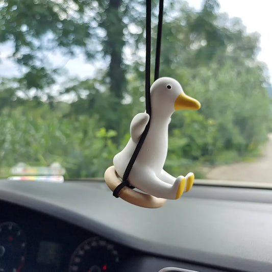 Car Interior Swing Duck Aromatherapy Pendant for Mirrors, Car Accessory