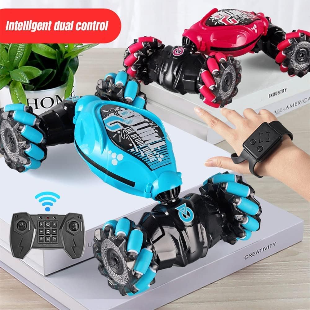 Stunt RC Car with LED Lights and Gesture-Based Radio Control – Exciting Electronic Toy for Kids!