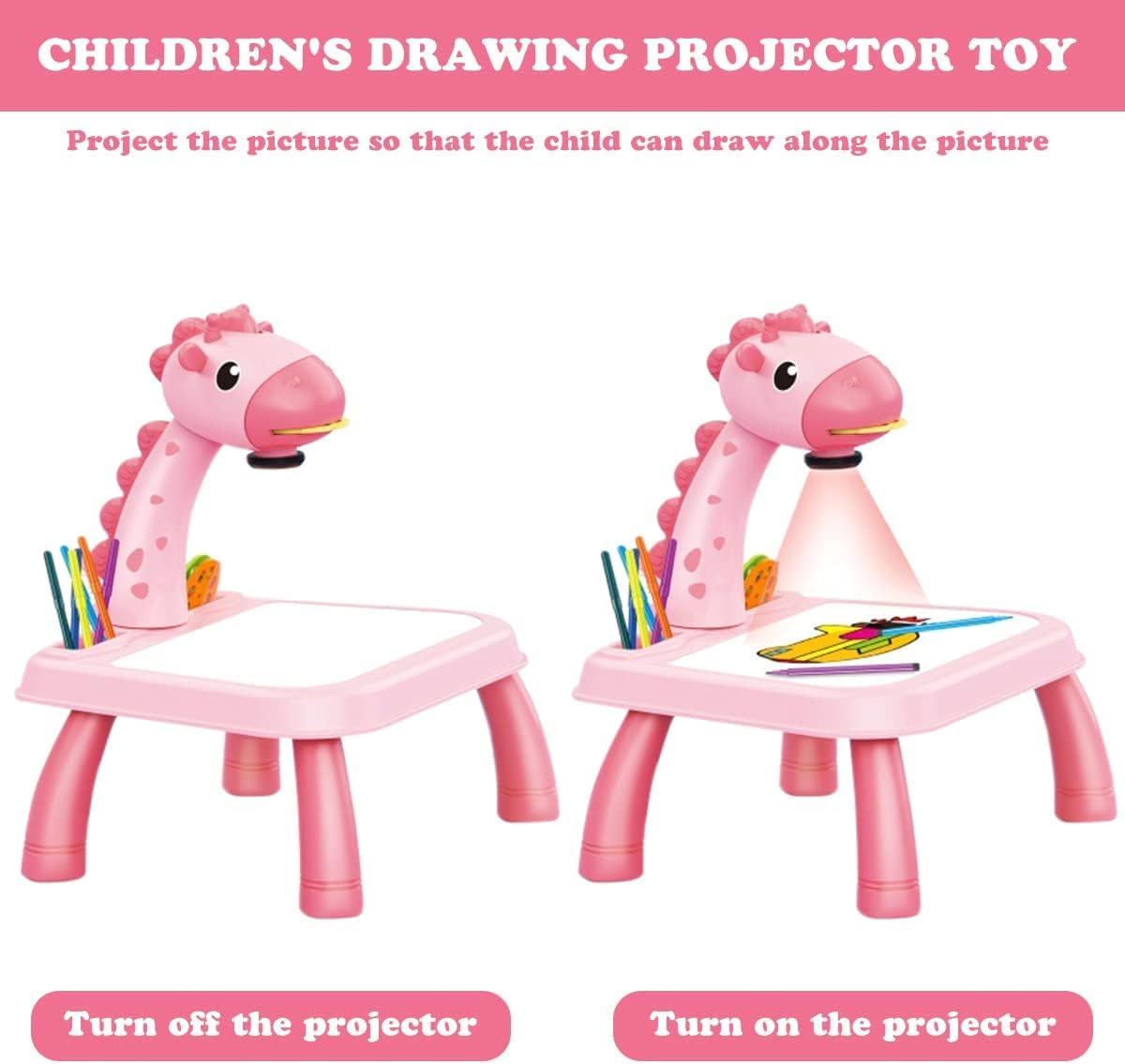 LED Projector Drawing Table: Educational Learning Toy for Kids