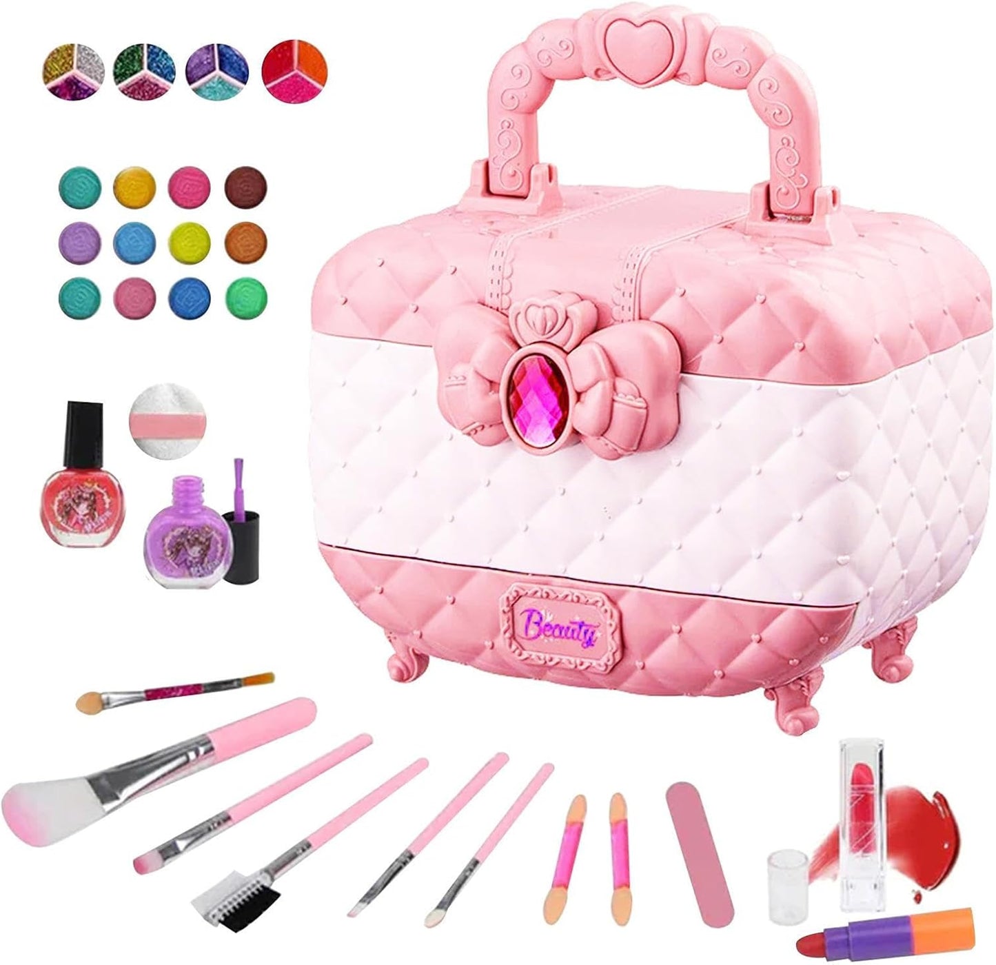 Princess Makeup Kit for Girls – Kids Makeup Set Girls, Make Up Starter Kit Children, Princess Pretend Play Toys, Little Girl Makeup Set for Ages 4–12