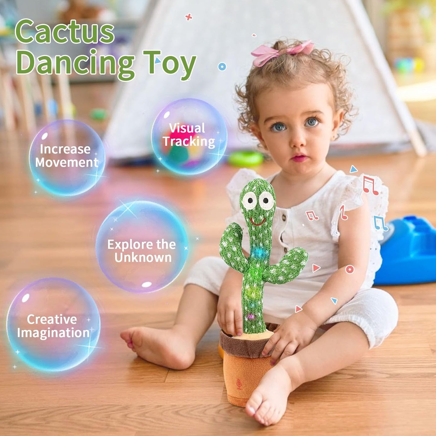 Dancing Cactus Plush Toy – Talking & Singing Fun Gift for Kids and Adults (Single)