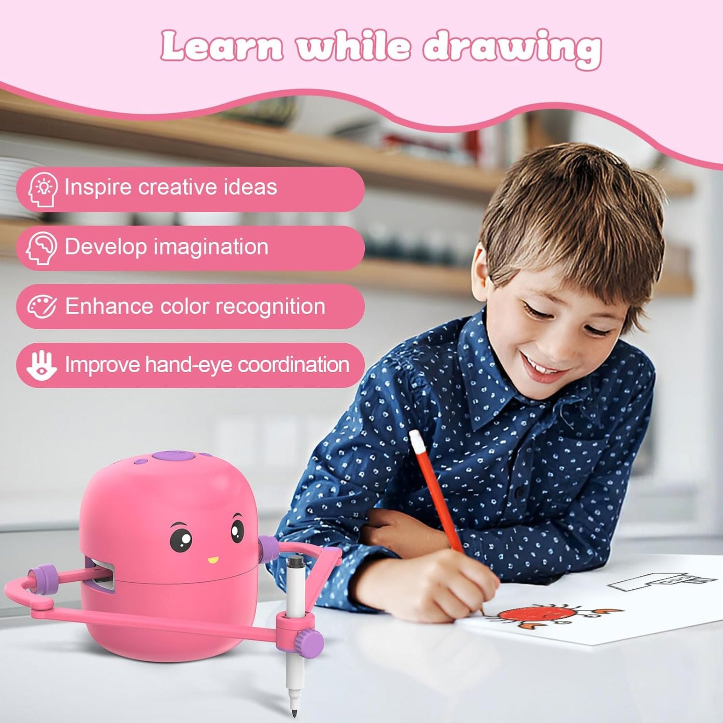 Creative Drawing Robot – Interactive Learning Toy for Kids Ages 3-6