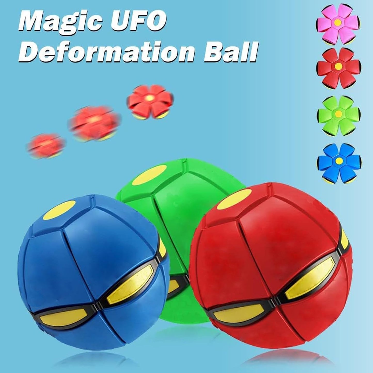 Magic Deformation UFO Flying Saucer Ball – Interactive Disc Ball Toy for Kids & Pets, Outdoor Games & Sports Fun