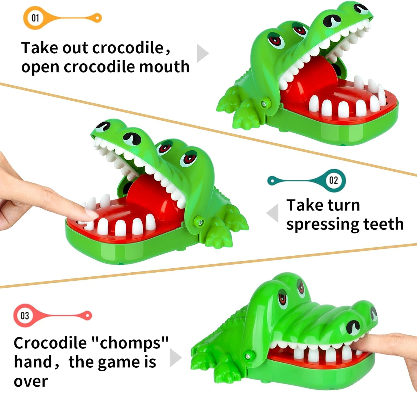 Alligator Bite Fun: Crocodile Teeth Toys for Kids – Perfect for Parties and Luck-Filled Children's Pranks!