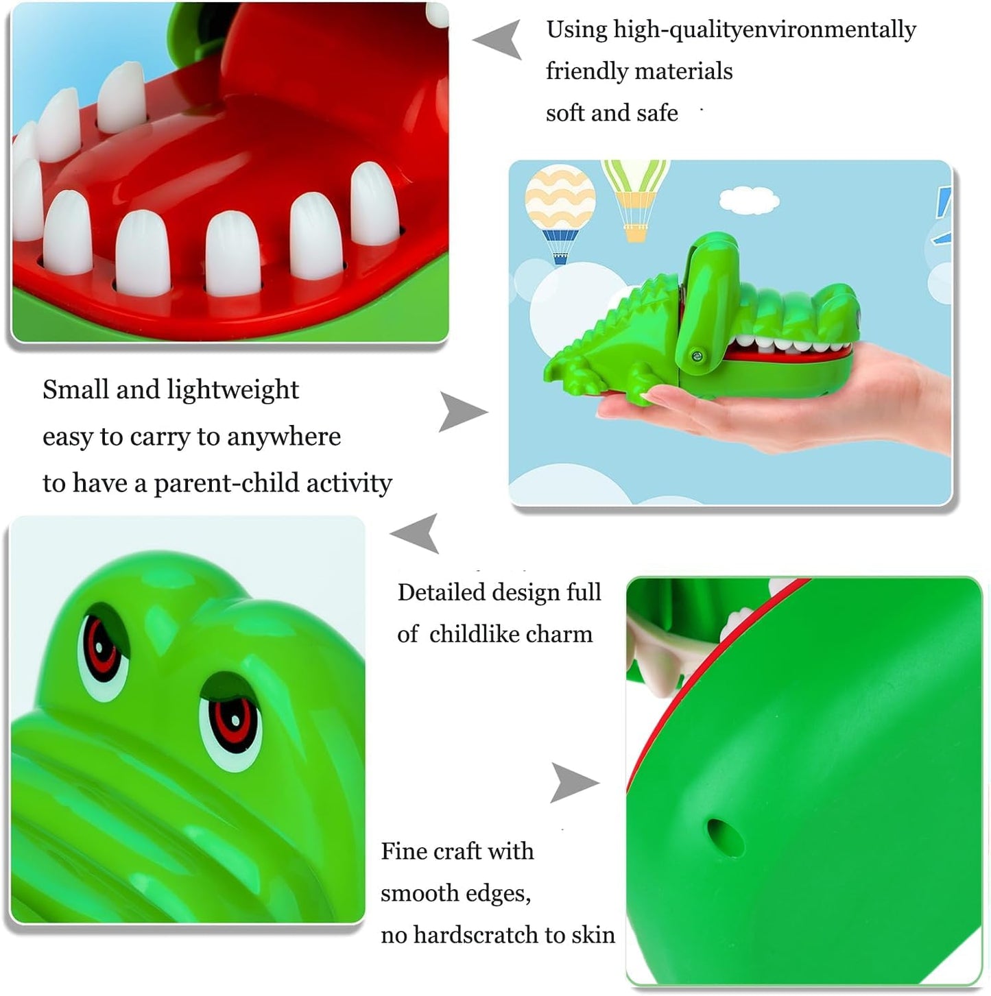 Alligator Bite Fun: Crocodile Teeth Toys for Kids – Perfect for Parties and Luck-Filled Children's Pranks!