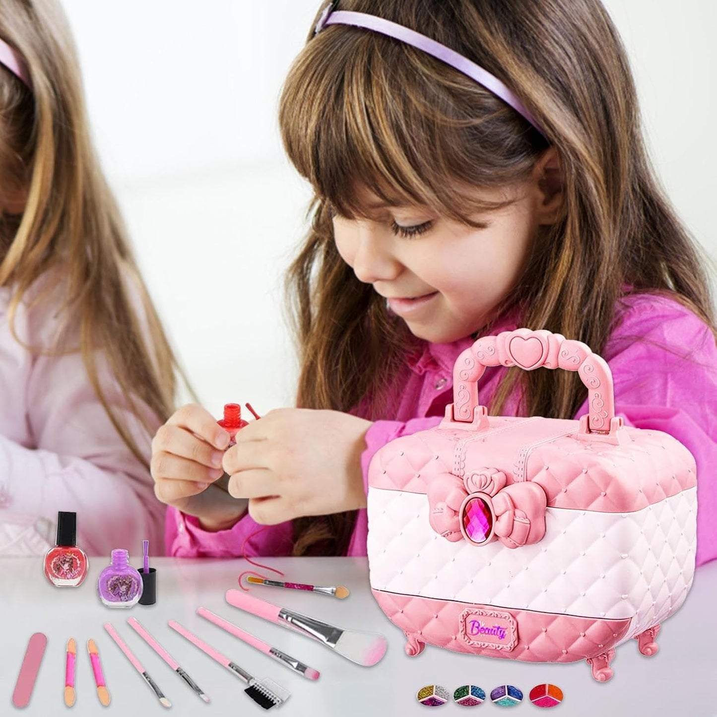 Princess Makeup Kit for Girls – Kids Makeup Set Girls, Make Up Starter Kit Children, Princess Pretend Play Toys, Little Girl Makeup Set for Ages 4–12