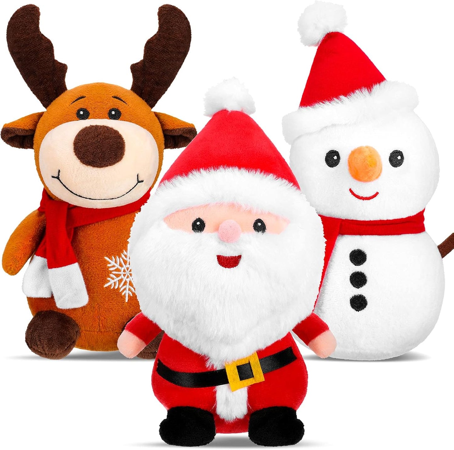 Christmas Plush Toy – Cute Santa & Snowman Dolls for Kids and Holiday Decoration & Gift