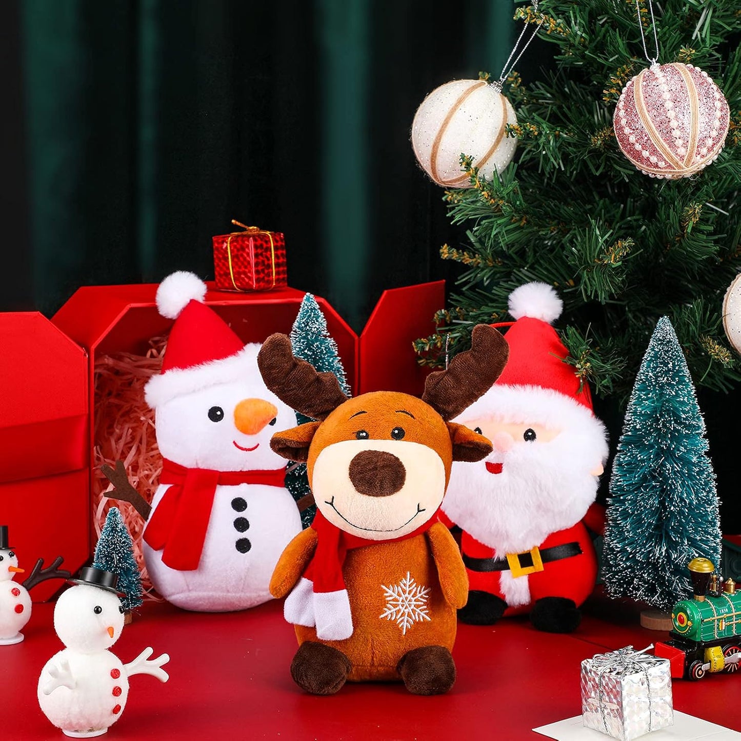 Christmas Plush Toy – Cute Santa & Snowman Dolls for Kids and Holiday Decoration & Gift