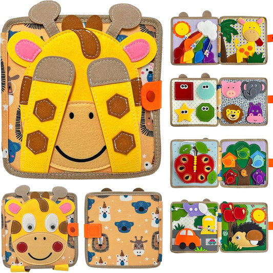 Montessori Busy Book – Toddler Educational Quiet Toy 📘✨