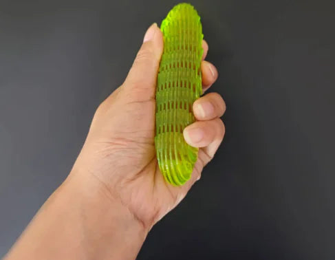Wiggly Worm Stress Relief Toy – Squeeze, Stretch & Relax | Green Sensory Fidget for Kids & Adults