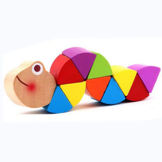 Wooden Colorful Caterpillar Toy – Montessori Learning Fun 🐛🌈