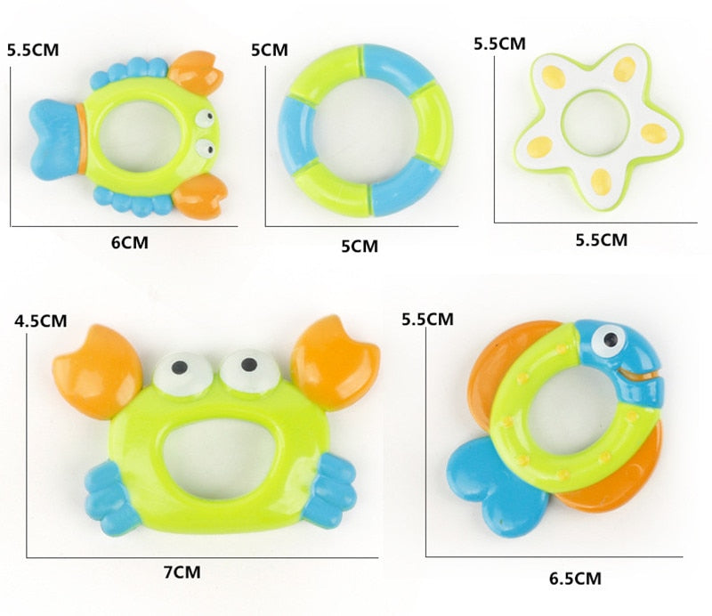 Interactive Baby Bath Toy: Floating Purple Octopus with 5 Hoopla Rings