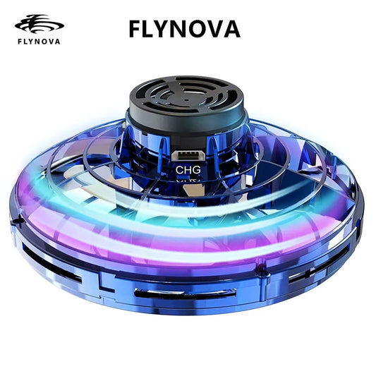 Magic Mini UFO Drone Flyorb: Illuminated Flying Spinner Boomerang and Hovering Fidget Toy