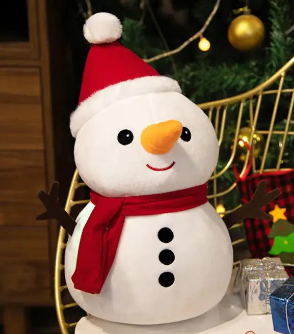 Christmas Plush Toy – Cute Santa & Snowman Dolls for Kids and Holiday Decoration & Gift