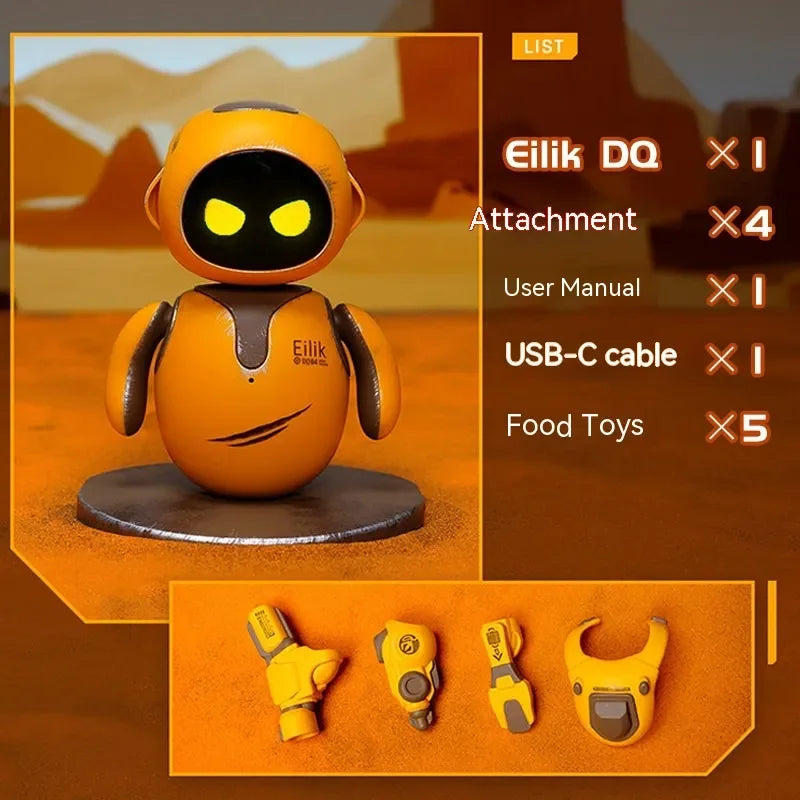 Eilik: Emotional & Intelligent AI Robot Toy - Interactive, Cute, & Educational! Abundant Emotions, Mini-Games, & Desk Decor. Ideal Companion for Kids!