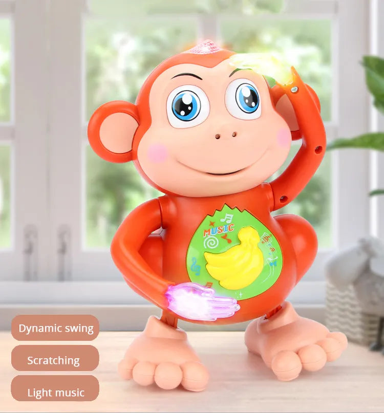 Electric Dancing Monkey: Singing Baby Toy with Swing and Walking Features - Musical Entertainment for Babies and Toddlers