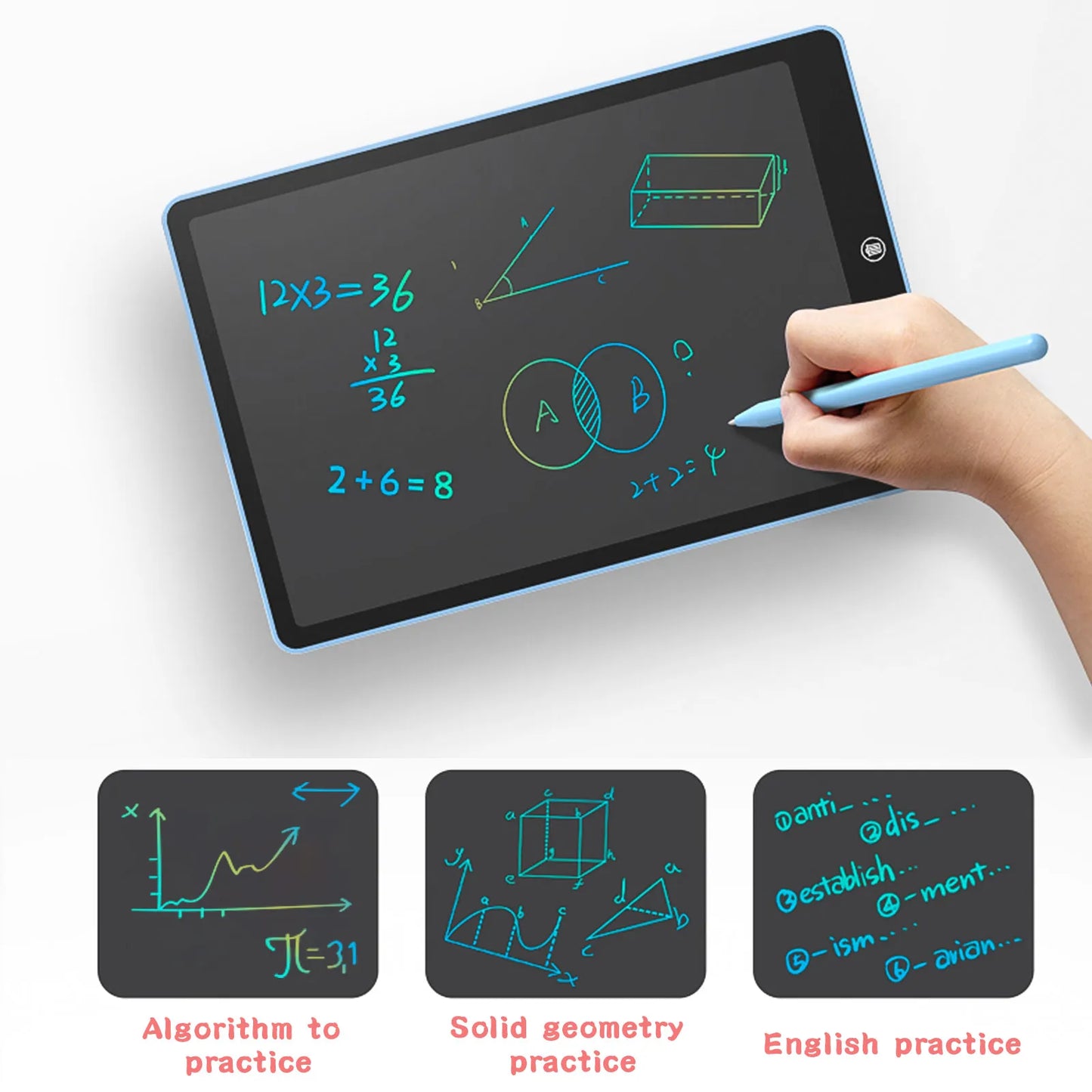 LCD Drawing Board - Creative Writing Tablet for Kids, Art and Magic Blackboard - Available in 8.5, 10, 12, and 16 Inches