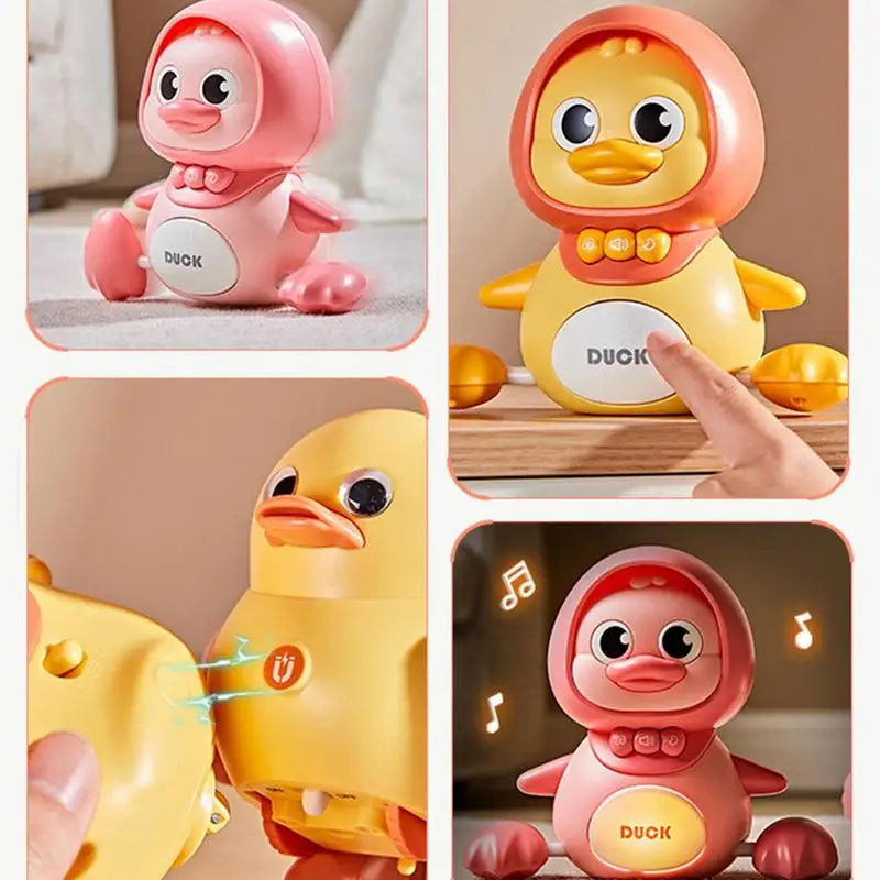 Electronic Musical Duck Toy: Magnetic Swinging, Walking, Crawling - Adorable Baby Toy