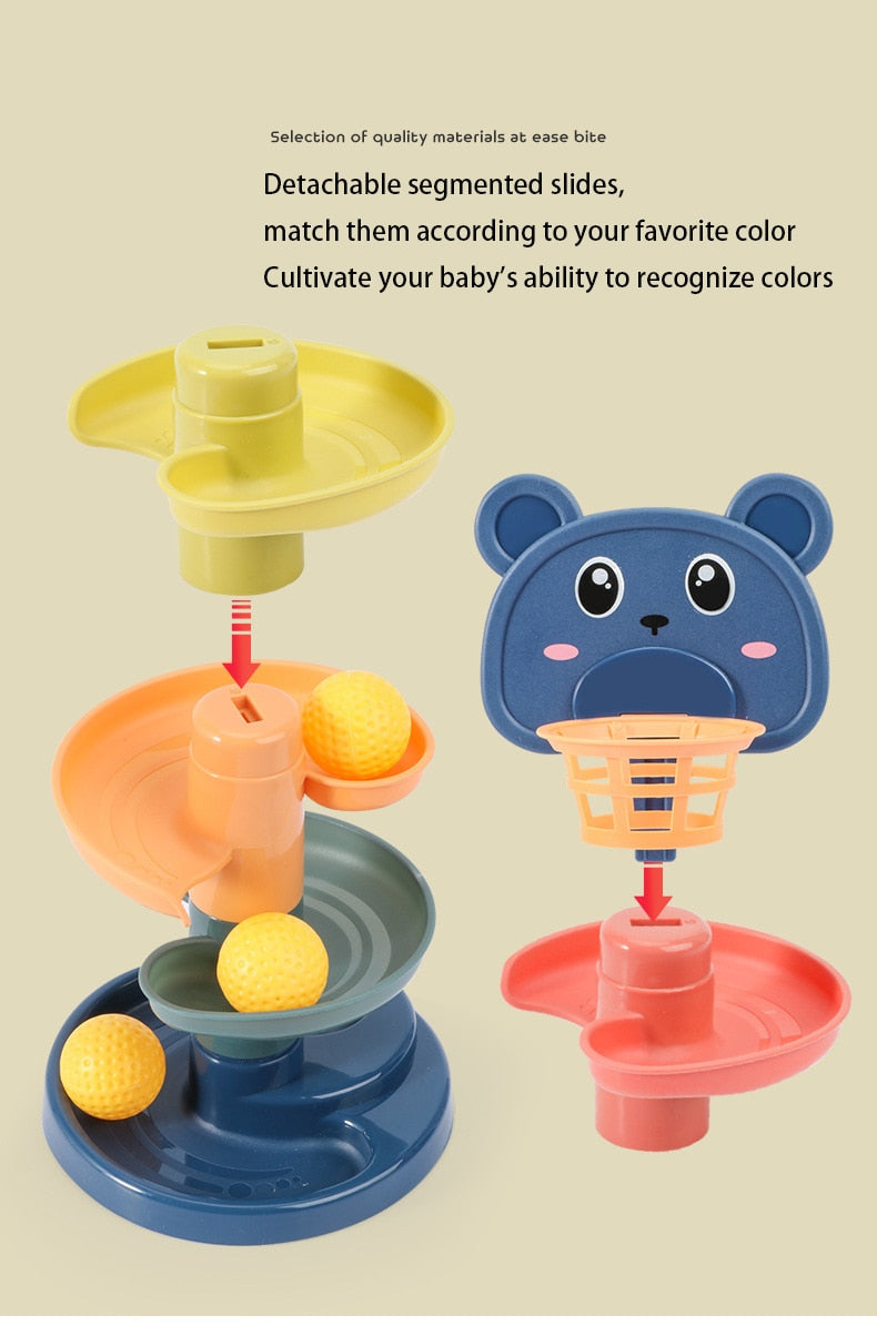 Rolling Ball Tower: Montessori Educational Game for Babies