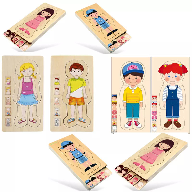 Human Body Anatomy Wooden Puzzles for Kids: Fun Science Learning!